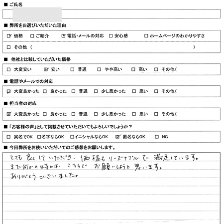 愛知県名古屋市名東区　登記の感想