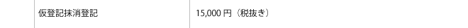 仮登記抹消登記費用