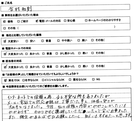 奈良県大和郡　登記の感想