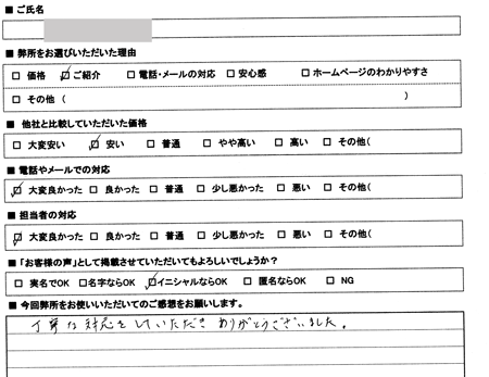 長久手市　不動産　登記手続きの感想