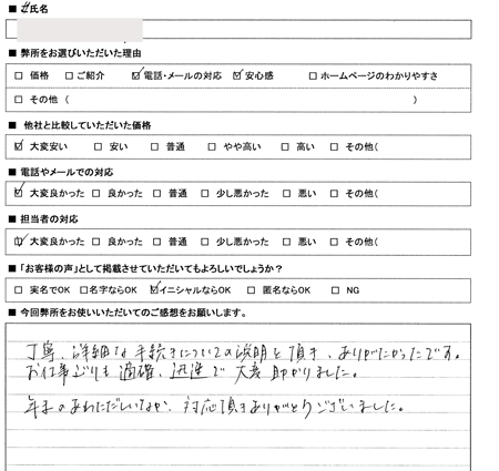 愛知県名古屋市昭和区　登記の感想