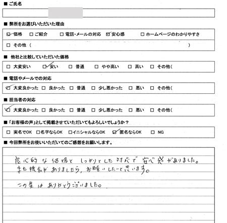 愛知県名古屋市西区　登記の感想