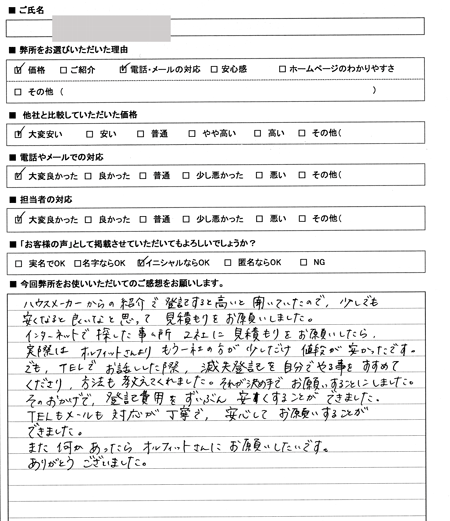 愛知県名古屋市南区　登記の感想