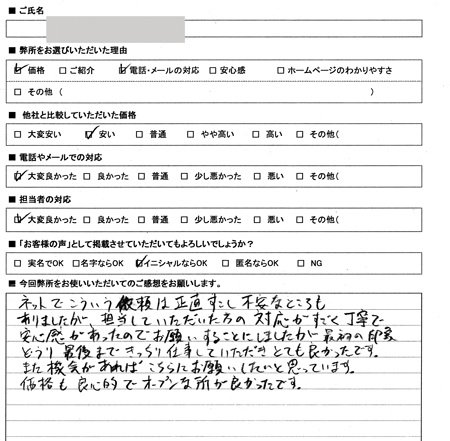 大口町　土地と建物の登記　手続きの感想