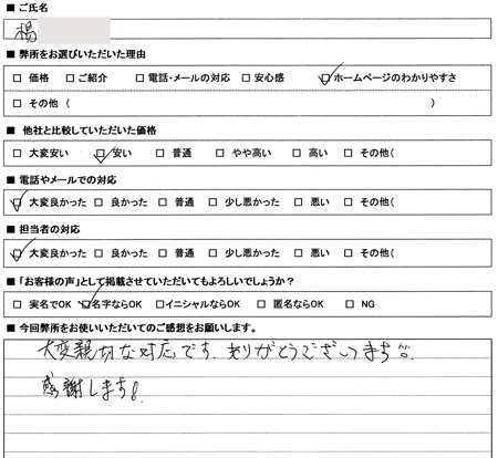 愛知県名古屋市中村区　登記の感想