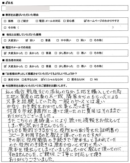 愛知県名古屋市瑞穂区　登記の感想