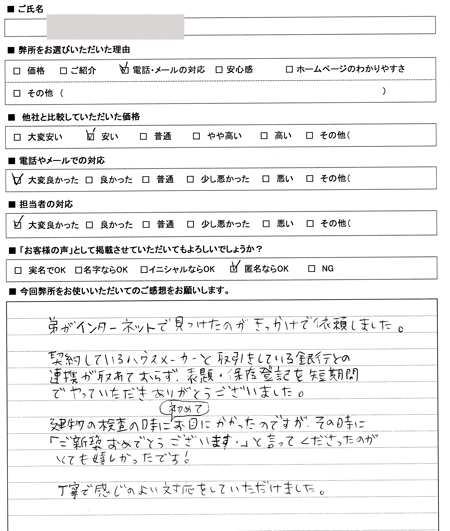 愛知県清須市　登記の感想