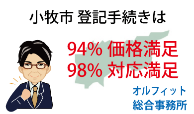 小牧市 登記 安い 94％価格満足