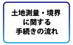 土地測量・境界に関する手続きの流れ